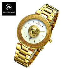 Load image into Gallery viewer, KEEP MOVING Men Watch Lion Head Sport Mens Watches Top Brand Luxury Waterproof Steel Quartz Gold Clock Men Relogio Masculino