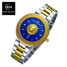 Load image into Gallery viewer, KEEP MOVING Men Watch Lion Head Sport Mens Watches Top Brand Luxury Waterproof Steel Quartz Gold Clock Men Relogio Masculino