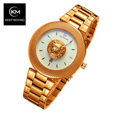 Load image into Gallery viewer, KEEP MOVING Men Watch Lion Head Sport Mens Watches Top Brand Luxury Waterproof Steel Quartz Gold Clock Men Relogio Masculino