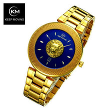 Load image into Gallery viewer, KEEP MOVING Men Watch Lion Head Sport Mens Watches Top Brand Luxury Waterproof Steel Quartz Gold Clock Men Relogio Masculino