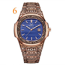 Load image into Gallery viewer, ONOLA brand mens wristwatches luxury Retro copper stainless steel man watches quartz square men&#39;s clocks waterproof