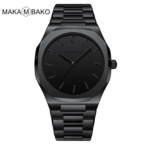 Creative Octagonal Concept Wristwatch Mens Black Matte Steel Waterproof Sports Watch Top Collection Brand Watches Men relogio