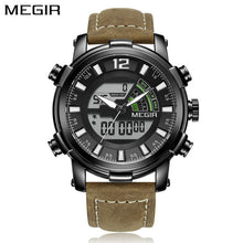 Load image into Gallery viewer, Mens Watches Top Luxury Brand MEGIR Men Dual Display Sport Watch Fashion Analog Digital Waterproof Wristwatch Relogio Masculino