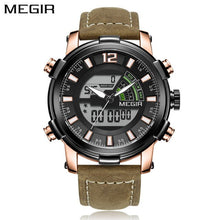 Load image into Gallery viewer, Mens Watches Top Luxury Brand MEGIR Men Dual Display Sport Watch Fashion Analog Digital Waterproof Wristwatch Relogio Masculino