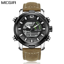 Load image into Gallery viewer, Mens Watches Top Luxury Brand MEGIR Men Dual Display Sport Watch Fashion Analog Digital Waterproof Wristwatch Relogio Masculino