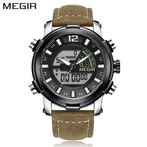 Mens Watches Top Luxury Brand MEGIR Men Dual Display Sport Watch Fashion Analog Digital Waterproof Wristwatch Relogio Masculino