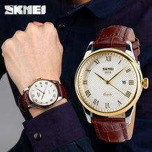 Load image into Gallery viewer, SKMEI Fashion Men 30M Waterproof Dress Watch British Style Business Casual Watches Quartz Date Display Sports Wristwatches 9058