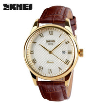 Load image into Gallery viewer, SKMEI Fashion Men 30M Waterproof Dress Watch British Style Business Casual Watches Quartz Date Display Sports Wristwatches 9058