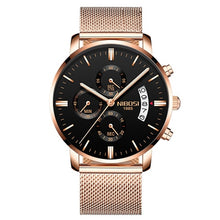 Load image into Gallery viewer, NIBOSI Men Watch Chronograph Sport Mens Watches Top Brand Luxury Waterproof Full Steel Quartz Gold Clock Men Relogio Masculino