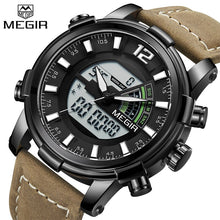 Load image into Gallery viewer, MEGIR Dual Display Men Military Sport Watches Men&#39;s Digital Analog Alarm Quartz Wrist Watch Clock Man Waterproof Reloj Hombre