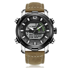 Load image into Gallery viewer, MEGIR Dual Display Men Military Sport Watches Men&#39;s Digital Analog Alarm Quartz Wrist Watch Clock Man Waterproof Reloj Hombre