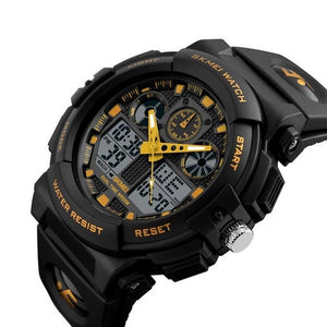 SKMEI New S Shock Men Sports Watches Big Dial Quartz Digital Watch For Men Luxury Brand LED Military Waterproof Men Wristwatches