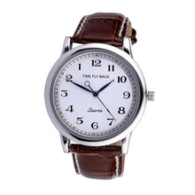 Load image into Gallery viewer, Fashion Reverse Watch Men Quartz Backward Wrist Watch Boys Counterclockwise Watch Waterproof Leather Strap Anticlockwise Watch